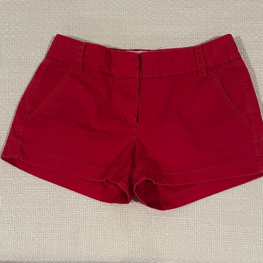 J. Crew Red Women's Chino Shorts